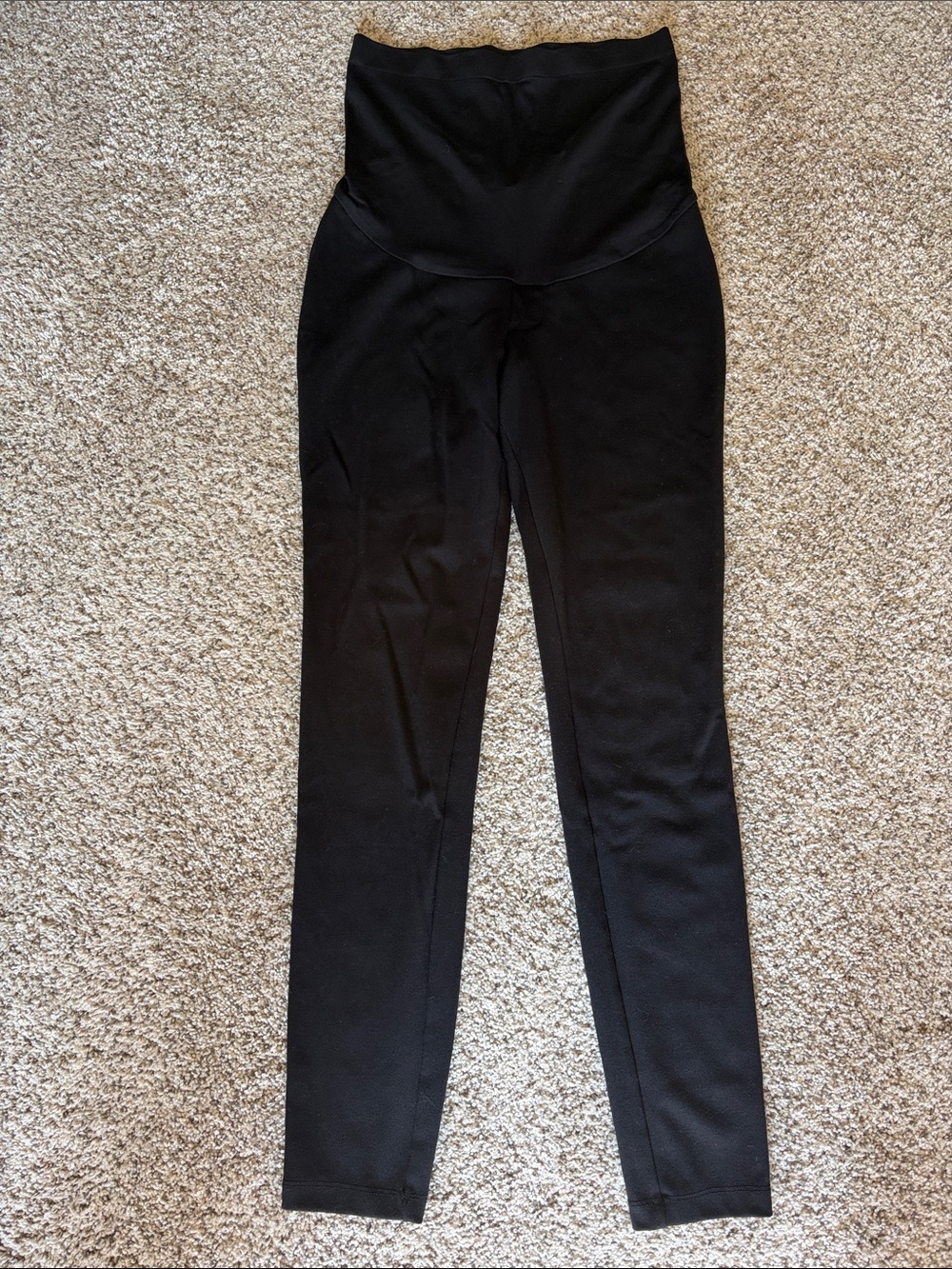 a:glow Black High-Waist Maternity Leggings